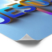 Jesus Word Poster | Ai design Matte Wall Art Print (Ecke)