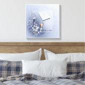 Jesus Word Premium Wrapped Canvas (Glanz) Leinwanddruck (Insitu (Schlafzimmer))