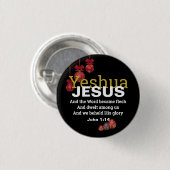 JESUS WORD WECAME FLESH Christmas Baubles Button (Vorne & Hinten)