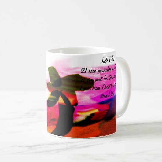 Jesus Wort Kaffeetasse (VorderseiteRechts)