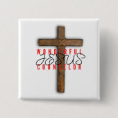 Jesus Wunderbarer Counselor Button (Vorderseite)