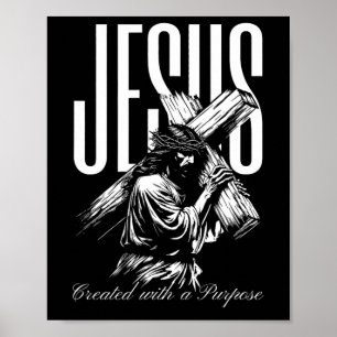 Jesus wurde mit einem Ziel geschaffen Vintage-Glau Poster