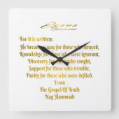 Jesus wurde quadratische wanduhr (Vorderseite)