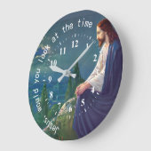 Jesus würde Sie sich die Zeit Humorvoll ansehen Große Wanduhr (Winkel)