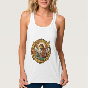 Jesus Wütende Bizeps-Curls Squat Rack Gym Ärger H Tank Top