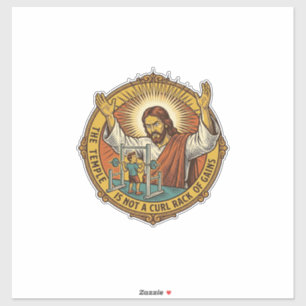 Jesus Wütende Bizepscurls Squat Rack Gym Ärger H Aufkleber