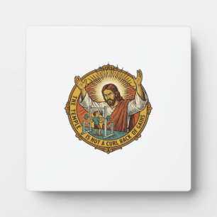 Jesus Wütende Bizepscurls Squat Rack Gym Ärger H Fotoplatte