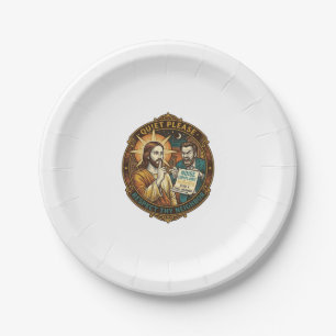 Jesus Wütender Nachbar Lärmbeschwerde Laut Party C Pappteller