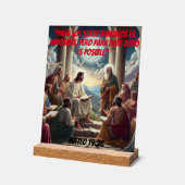 Jesús y los Discípulos: Mateo 19:26 Acrylschild (Winkel)