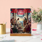 Jesús y los Discípulos: Mateo 19:26 Acrylschild (Hochzeit)