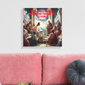 Jesús y los Discípulos: Mateo 19:26 Leinwanddruck (Insitu (Wohnzimmer))