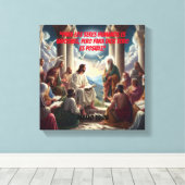 Jesús y los Discípulos: Mateo 19:26 Leinwanddruck (Insitu (Holzboden))