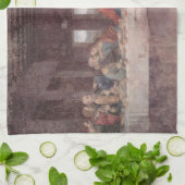 Jesus "Yeshua" Das letzte Abendmahl, Leonardo da V Geschirrtuch (Gefaltet)