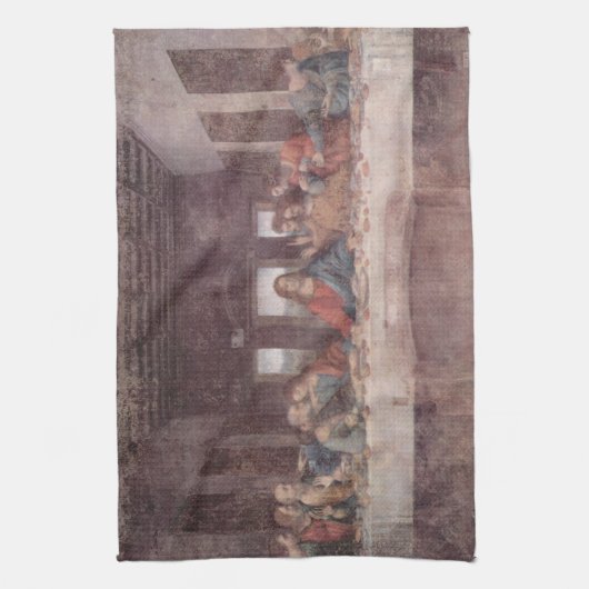Jesus "Yeshua" Das letzte Abendmahl, Leonardo da V Geschirrtuch (Vertikal)