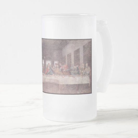 Jesus "Yeshua" Das letzte Abendmahl, Leonardo da V Mattglas Bierglas (VorderseiteRechts)