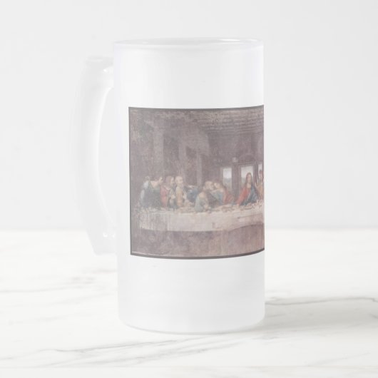 Jesus "Yeshua" Das letzte Abendmahl, Leonardo da V Mattglas Bierglas (Vorderseite Links)