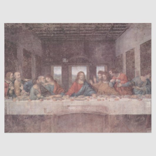 Jesus "Yeshua" Das letzte Abendmahl, Leonardo da V Seidenpapier (Vorderseite)