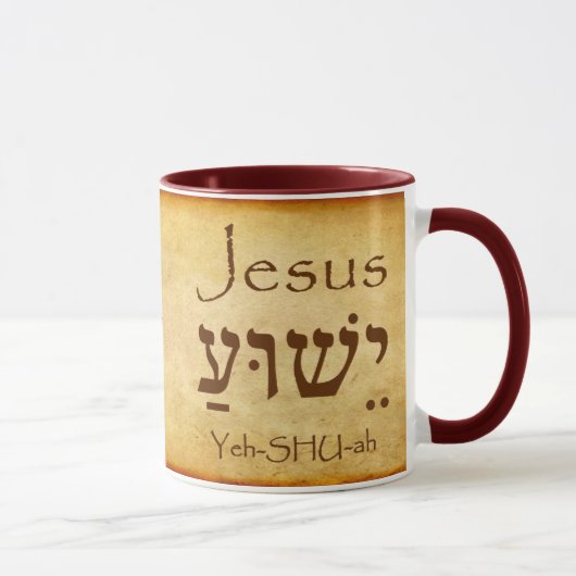 JESUS YESHUA Hebrew Name Tasse (Rechts)