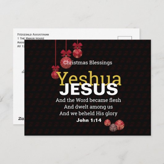 Jesus Yeshua Weihnachten (Vorne/Hinten)