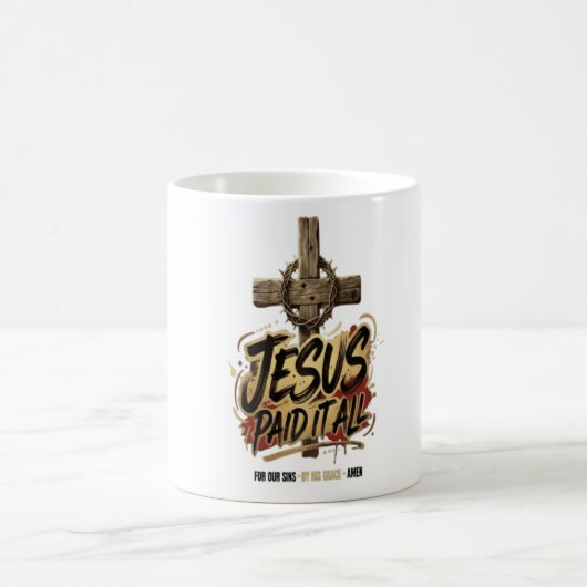 Jesus zahlte alles – Christlich Kaffeetasse (Mittel)