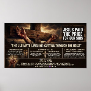 Jesus zahlte den Preis Poster