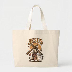 Jesus zahlte es alles jumbo stoffbeutel