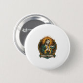Jesus zerbrochener Chip steckt in Dip-Schale Party Button (Vorne & Hinten)