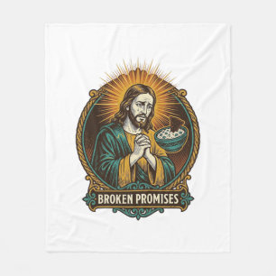 Jesus zerbrochener Chip steckt in Dip-Schale Party Fleecedecke
