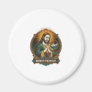 Jesus zerbrochener Chip steckt in Dip-Schale Party Magnet