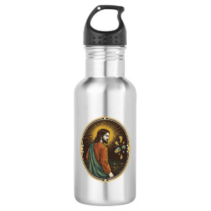 Jesus zerbrochener Glas Tanzboden Party Gefahr Clu Edelstahlflasche