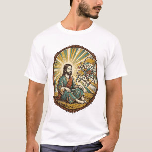 Jesus zerbrochener Klappstuhl Party Foul Ungeschic T-Shirt