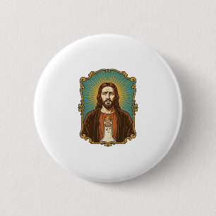Jesus zerbrochener Weinkorken steckt in Flasche So Button