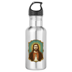 Jesus zerbrochener Weinkorken steckt in Flasche So Edelstahlflasche