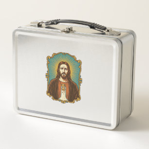 Jesus zerbrochener Weinkorken steckt in Flasche So Metall Brotdose