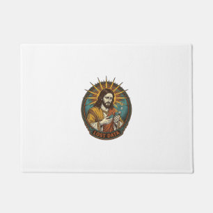Jesus zerdrückte USB-Stick Datenverlust Humor_1 Fußmatte