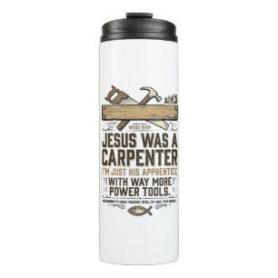 Jesus Zimmermann Holzarbeiter Lehrling Vintage T-S Thermosbecher