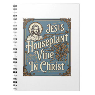 Jesus Zimmerpflanze Rebe In Christus Jesus Zimmerp Notizblock