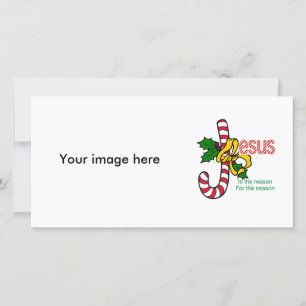 Jesus-Zuckerstange-Foto-Karte Feiertagskarte