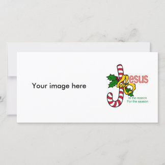 Jesus-Zuckerstange-Foto-Karte Feiertagskarte