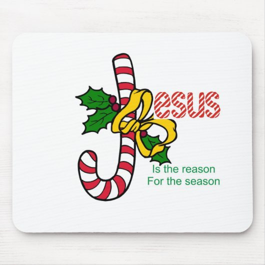 Jesus-Zuckerstange Mousepad (Vorne)