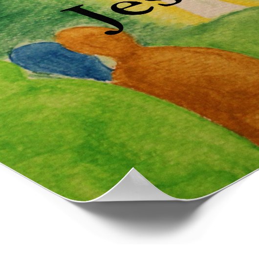 Jesus zuhören poster (Ecke)