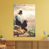 Jesus zum Gebet für Jerusalem Leinwanddruck (Insitu (Wohnzimmer))