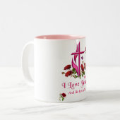 Jesus Zweifarbige Tasse (Vorderseite Links)