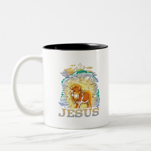 Jesus Zweifarbige Tasse (Links)