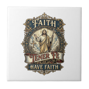 Jesus zweisprachige multikulturelle Familien-Shirt Fliese