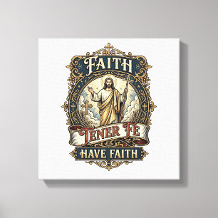 Jesus zweisprachige multikulturelle Familien-Shirt Leinwanddruck