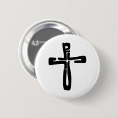 Jesusbriefe am Kreuz Button (Vorne & Hinten)