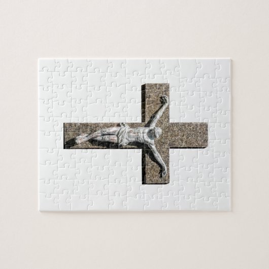 Jesuschrist auf einer Querskulptur Puzzle (Horizontal)