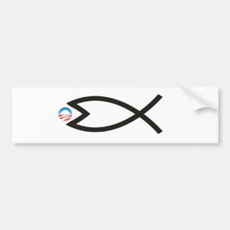 jesusfish isst Obama Autoaufkleber