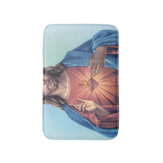 Jesusherz Badematte (Vorderseite Vertikal)